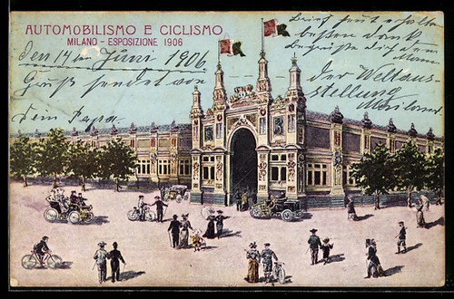 Cartolina milano esposizione - cartolina,