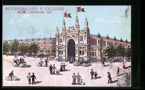 Cartolina artistica milano - cartolina,