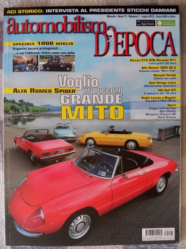 Rivista automobilismo epoca - automobilismo, d'epoca