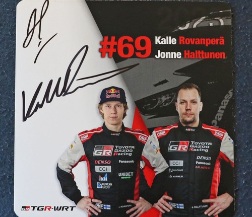 Cartolina rally firmata kalle - firmata,
